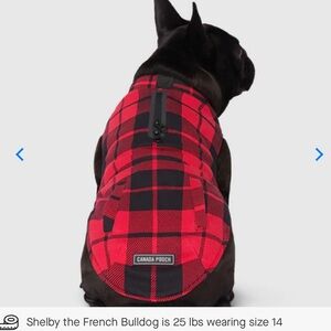 Canada Pooch Red Buffalo Plaid Dog Jacket